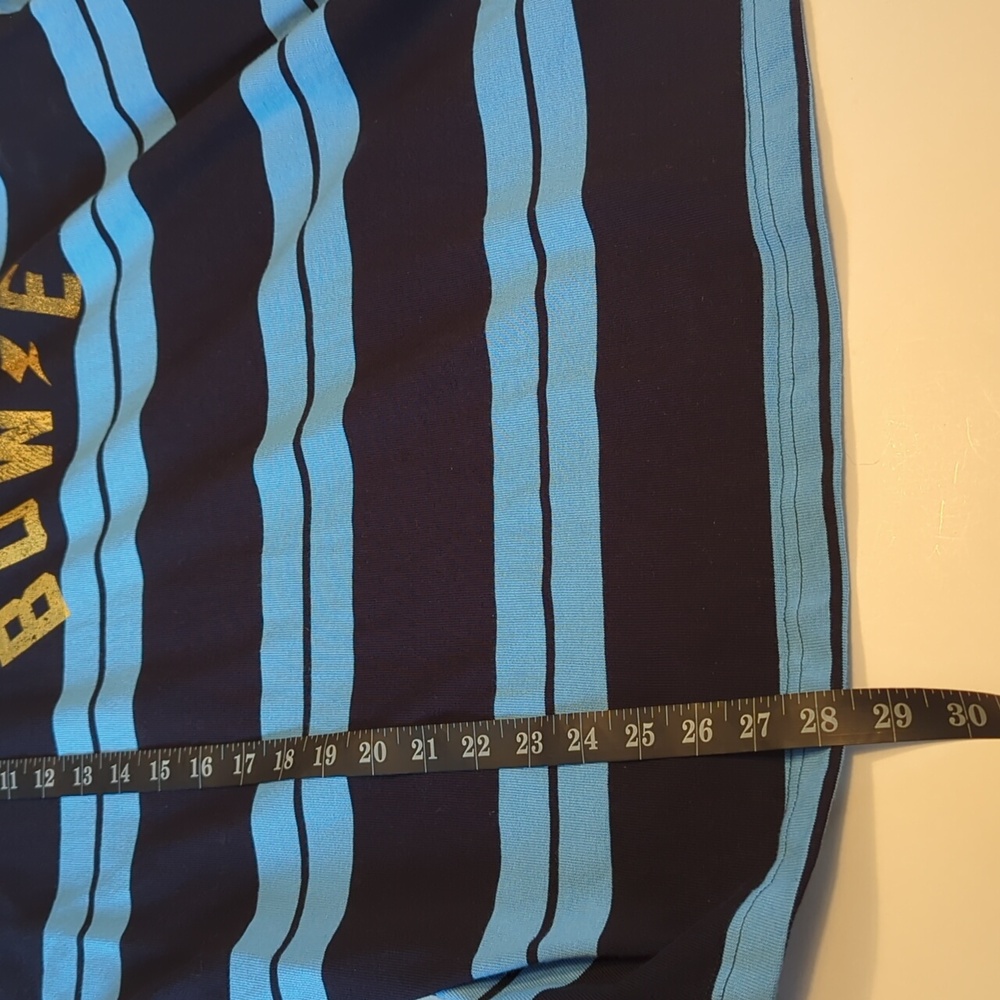Bowie, David Bowie, Black And Blue Striped Rugby Shirt. Xl - Picture 8 of 8